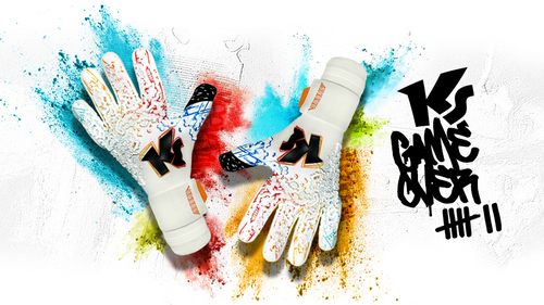 Varan7 Game Over - the colorful goalkeeper gloves from KEEPERsport - developed by professionals