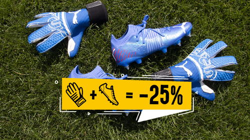 Buy goalkeeper gloves withand football boots and save