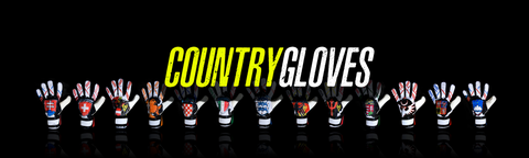 gants de gardien de rééducation dans le design country du championnat d'Europe 2021