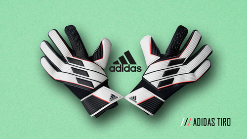 adidas Tiro goalkeeper gloves in black &amp; white