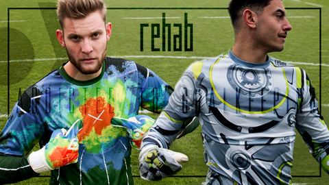 rehab goalkeeper gloves and match outfits 2020