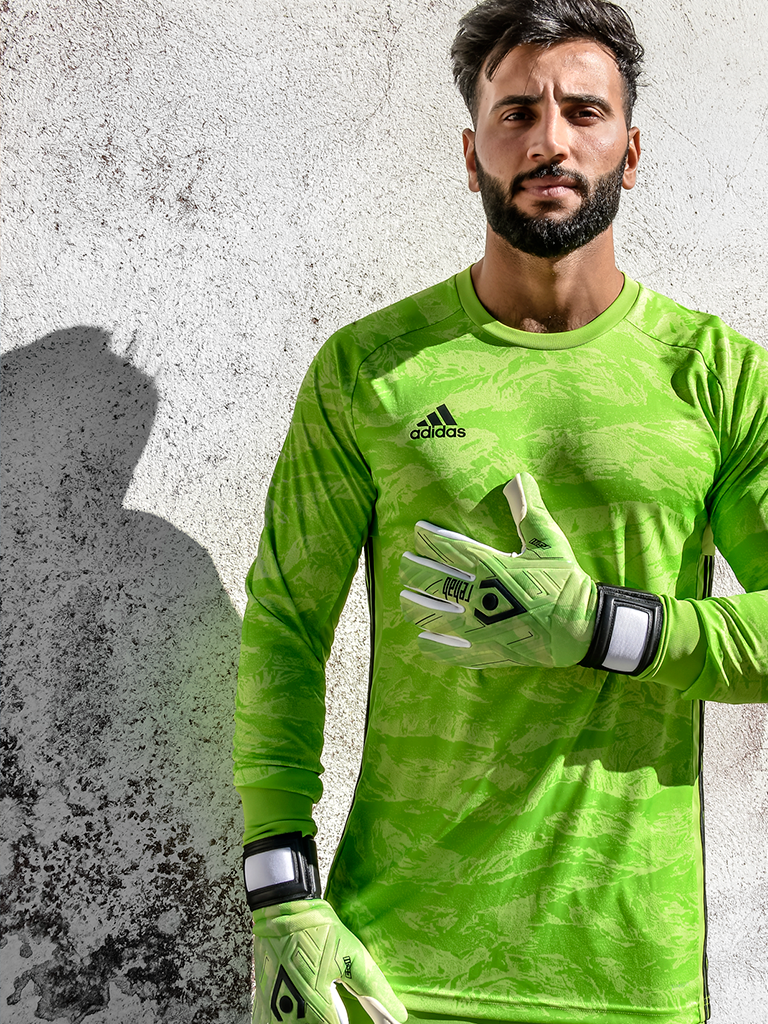 Adidas Adipro 19 Short Sleeve Goalkeeper Jersey - Green - XL