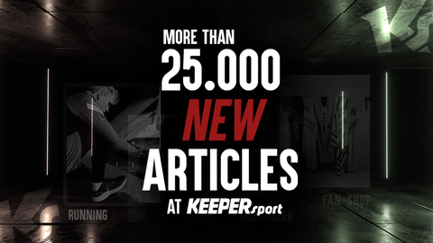 More than 25000 new items at KEEPERsport - from running to lifestyle to fan items