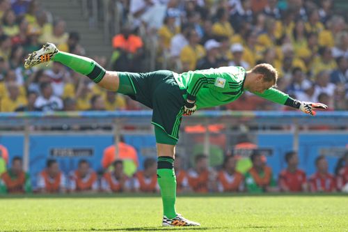 Lernen von den Profis (Aufwärmen mit Manuel NEUER)