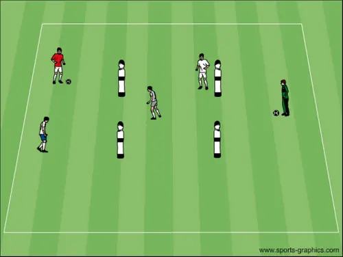 Spieleröffnung Ballan- und Mitnahme flaches Zuspiel [11. Übung]
