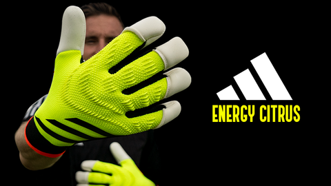adidas Energy Citrus - il nuovissimo pacchetto di guanti da portiere e scarpe da calcio