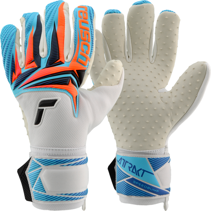 Reusch Gants de Gardien Attrakt SpeedBump - Jaune/Bleu Marine