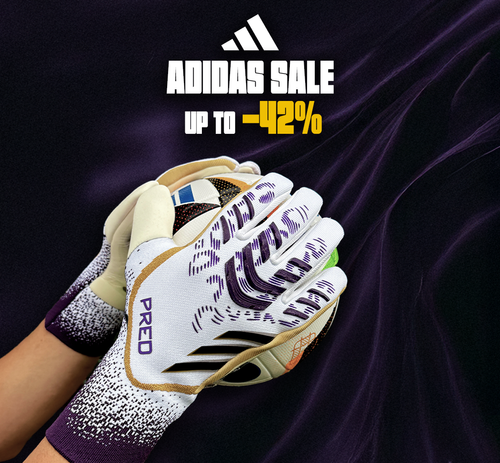 adidas SALE - spare bis zu -42% auf Torwarthandschuhe, Fußballschuhe und mehr.