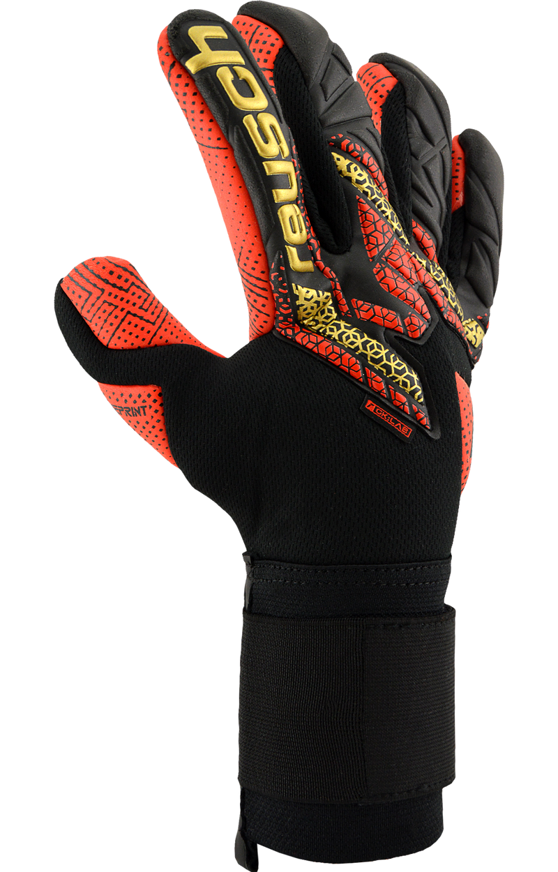 1505206-reusch/ATTRAKT GOLD X サッカー ゴールキーパーグローブ GK/10 Reusch Attrakt Gold X GluePrint - Czarny
