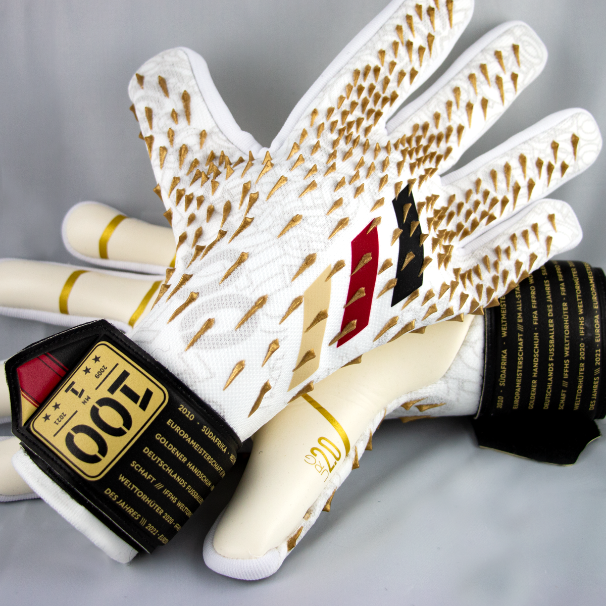 Gants de Gardien Blanc/Bleu Homme Adidas Predator GL Pro