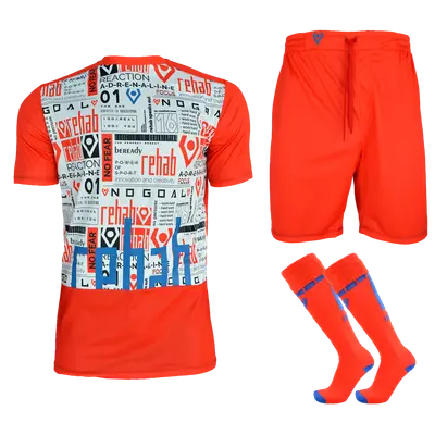 rehab GK Set Graphic red s/s