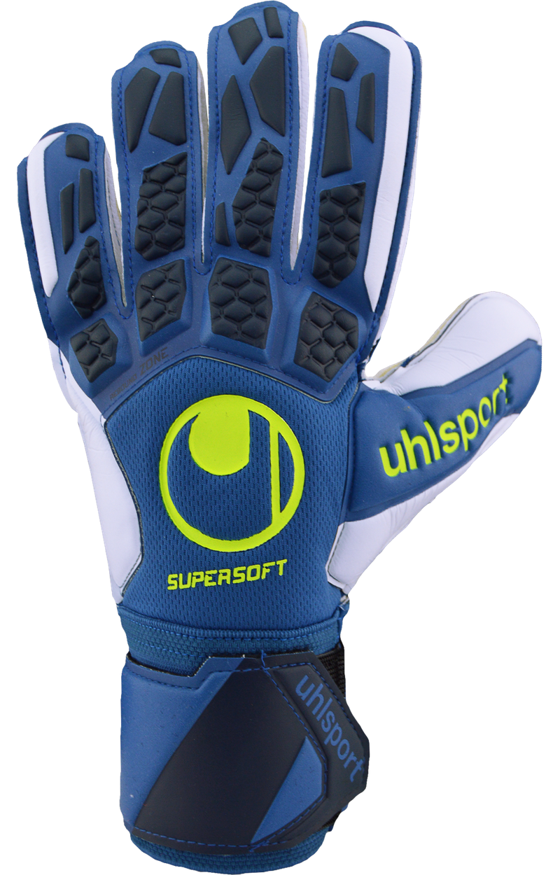 Uhlsport Guanti Da Portiere Prediction Supersoft HN - Navy/Bianco/Fluo Yellow (Giallo Fluo