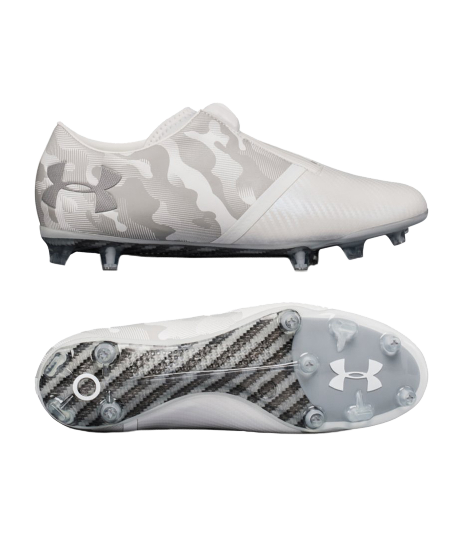 Under armour white hot sale soccer cleats