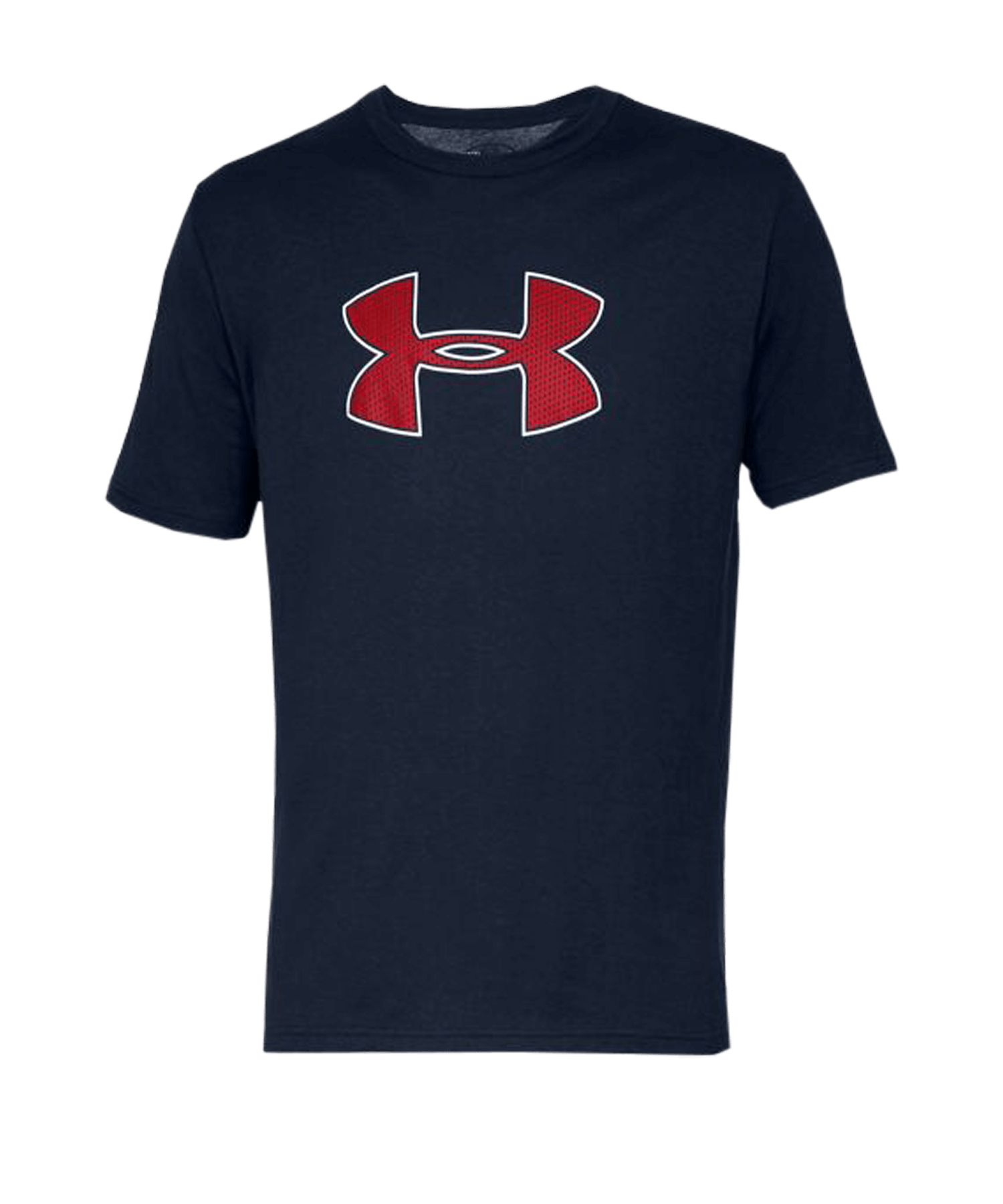 Under armour red clearance white and blue shirt