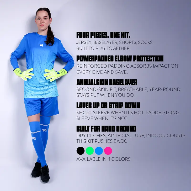Lotto サッカー　フットサルユニフォームセット　水色11着　GKユニ2枚 KEEPERsport GK Set blue