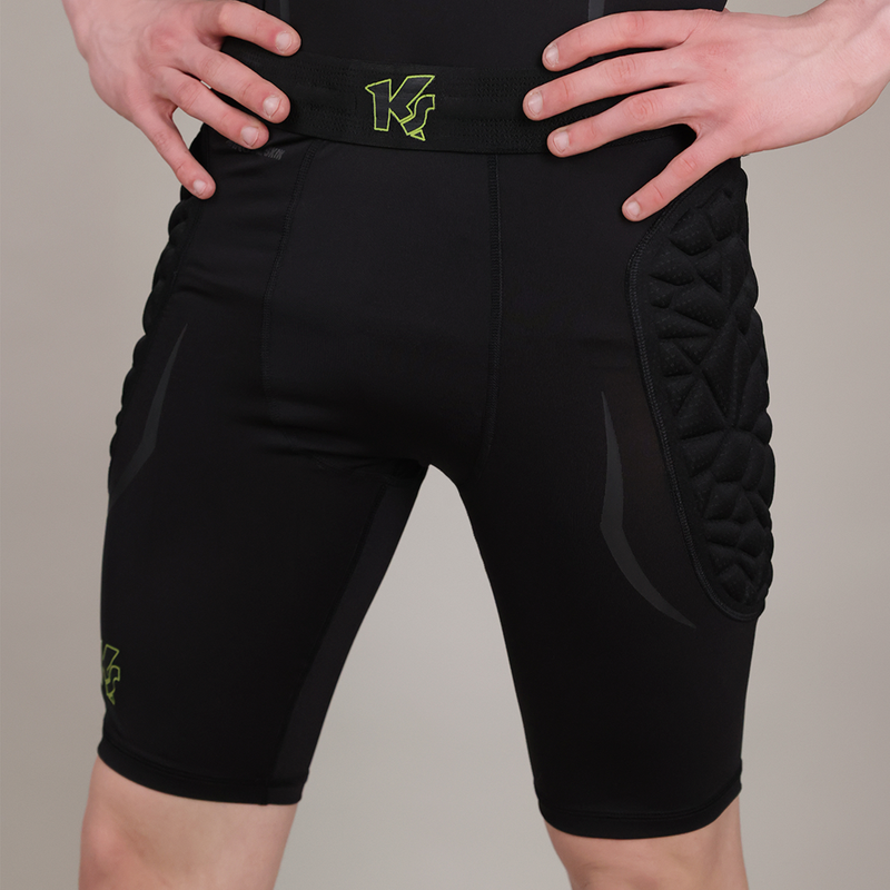 HO Soccer Lycra Shorts With Padding - Size M, Black, Compression Base Layer For Training, Hard Ground & Artificial Turf