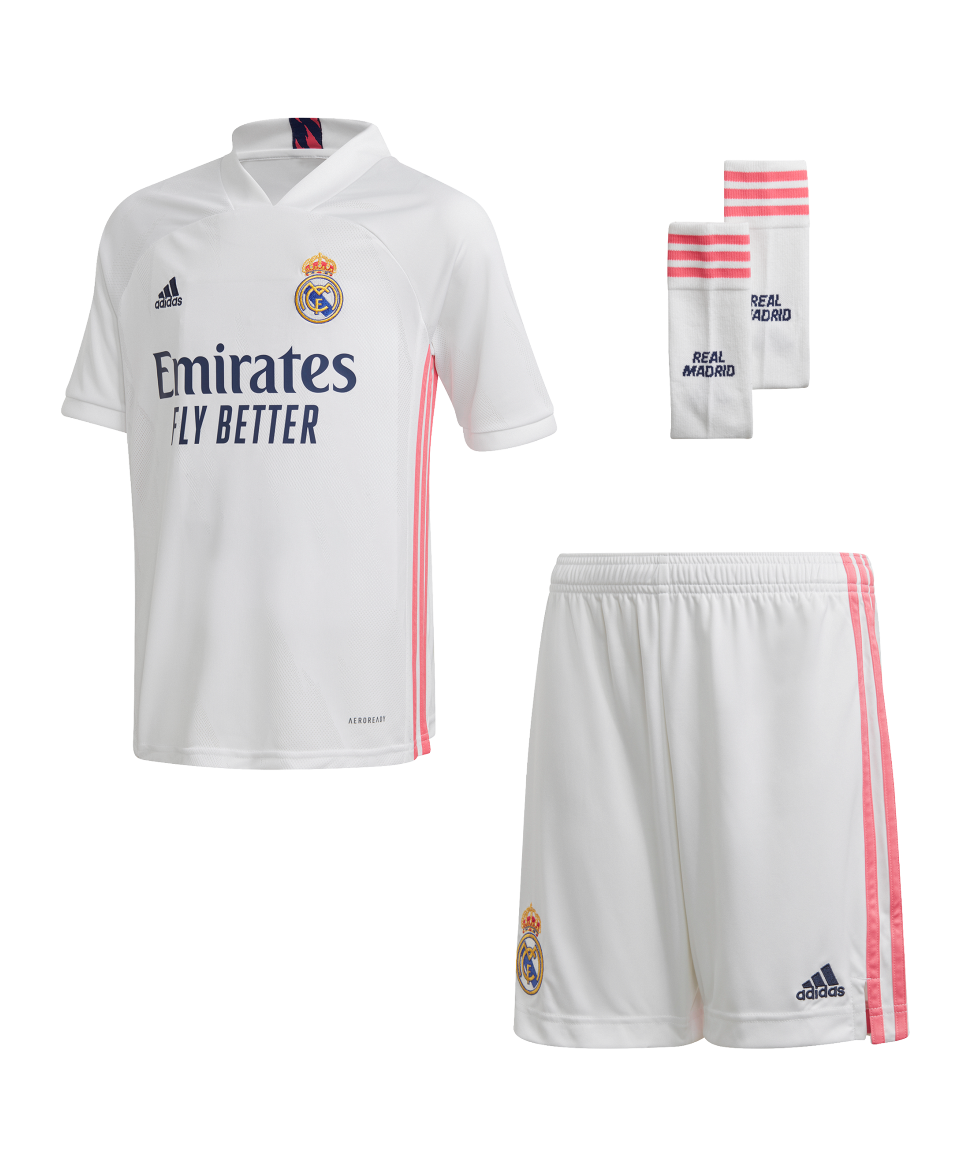 adidas Real Madrid Set Home 2020/2021 Kids - White