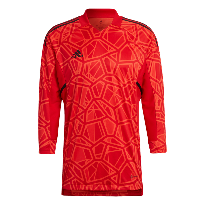 Red adidas goalkeeper jersey on sale