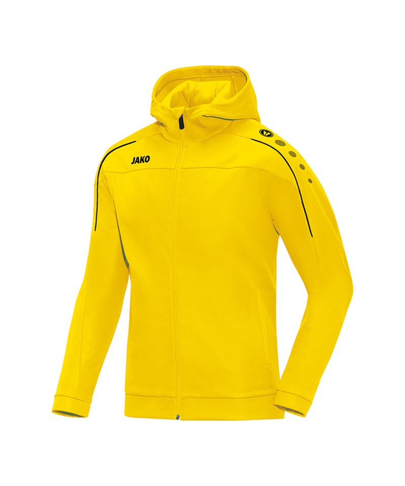 JAKO Classico Full Zip Hoody Yellow