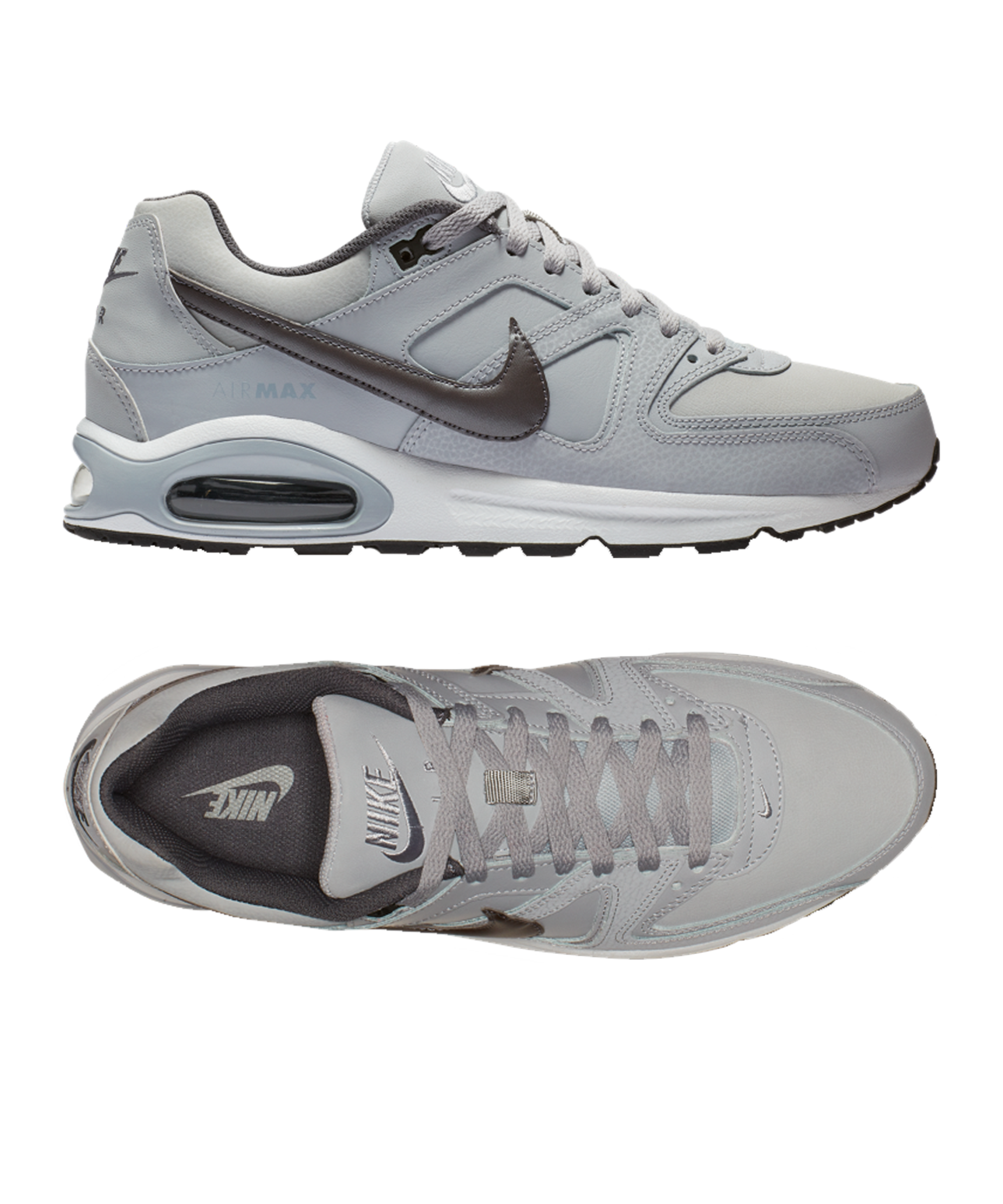 nike air max command leather white black