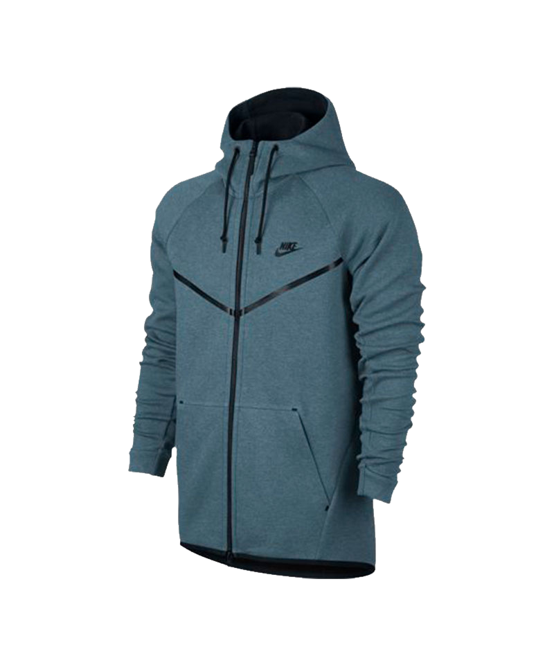 Nike Tech Fleece Windrunner Full Zip Hoody - Modrá