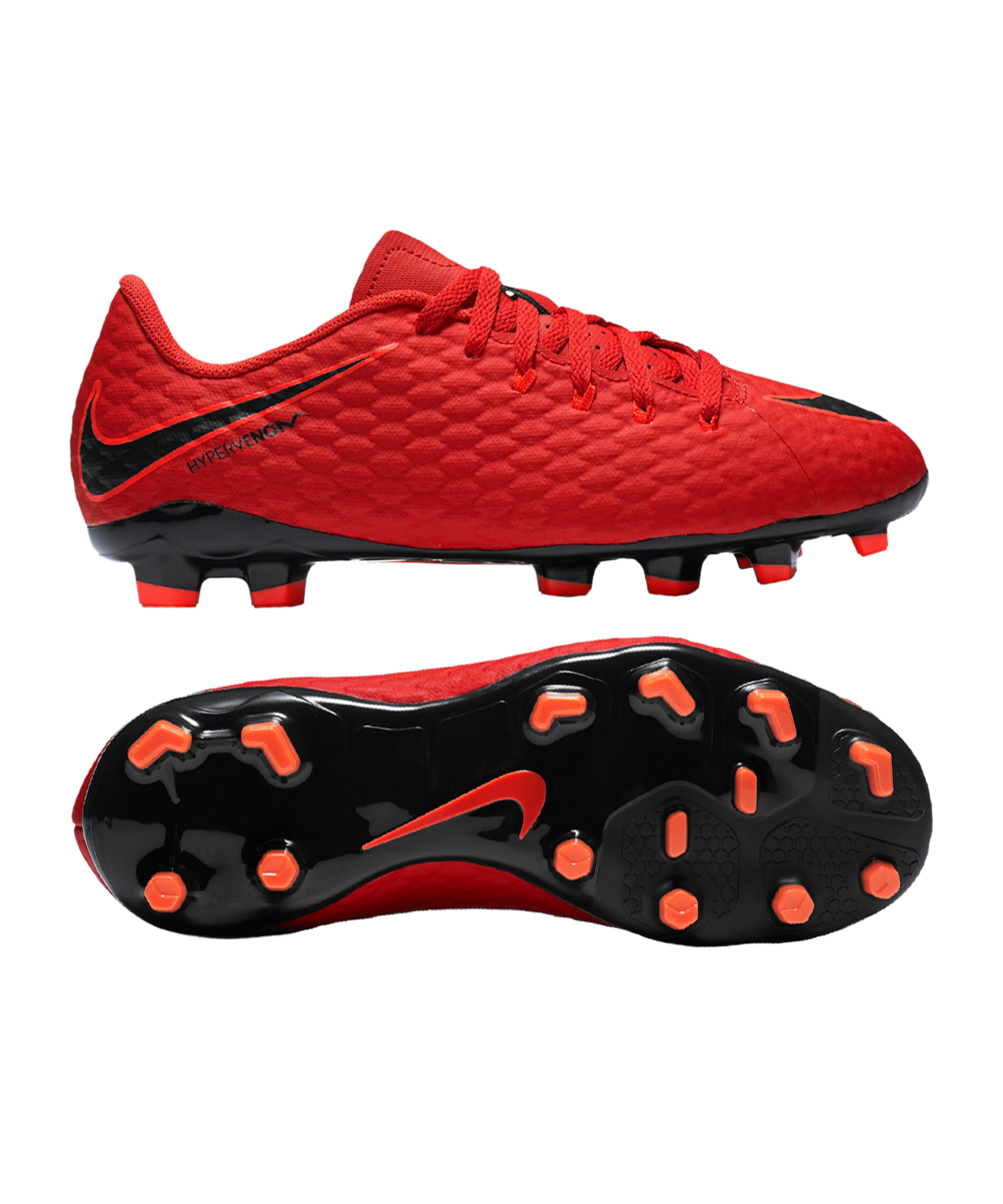 Nike Jr Hypervenom Phelon III FG Kids - Red
