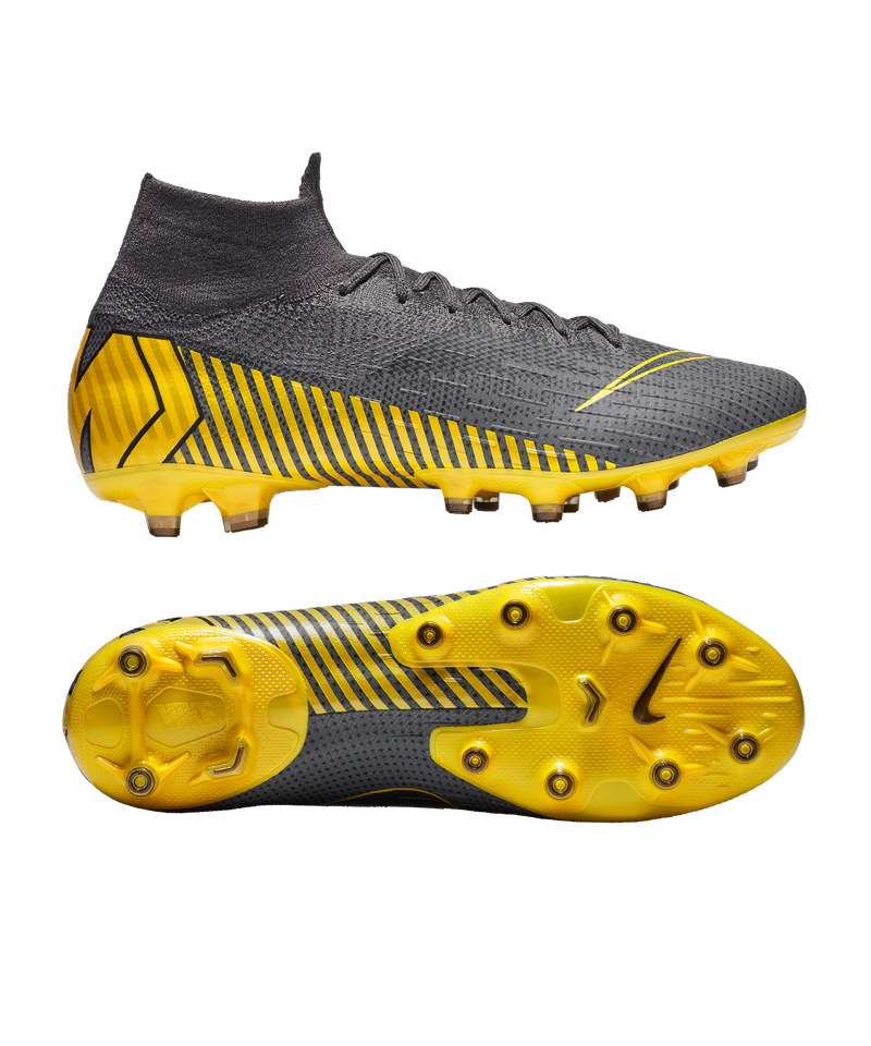 Nike mercurial superfly sales grey yellow