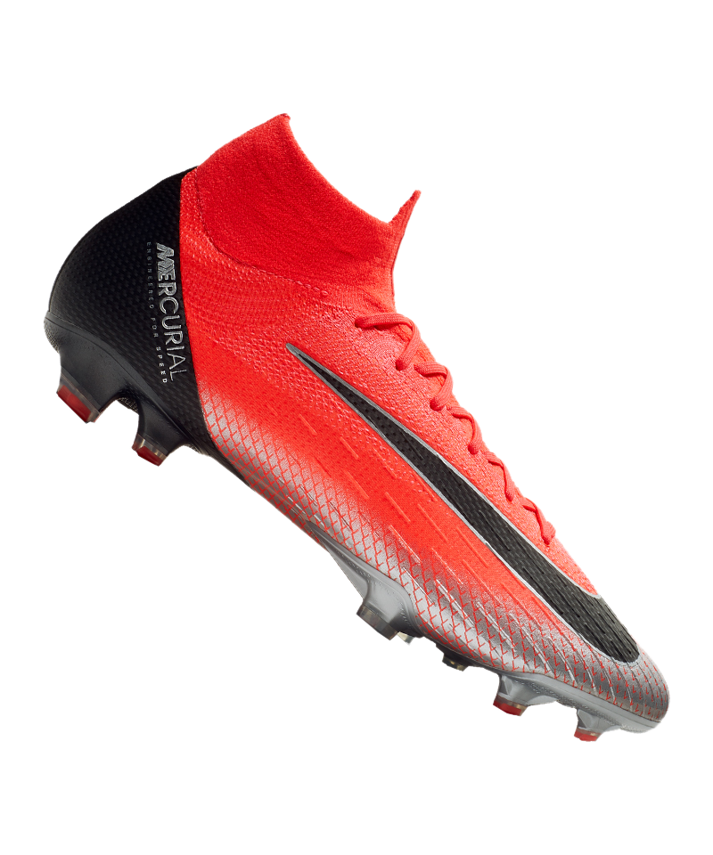 NIKE Mercurial Superfly 6 Elite FG Soccer Cleats (Black/Orange