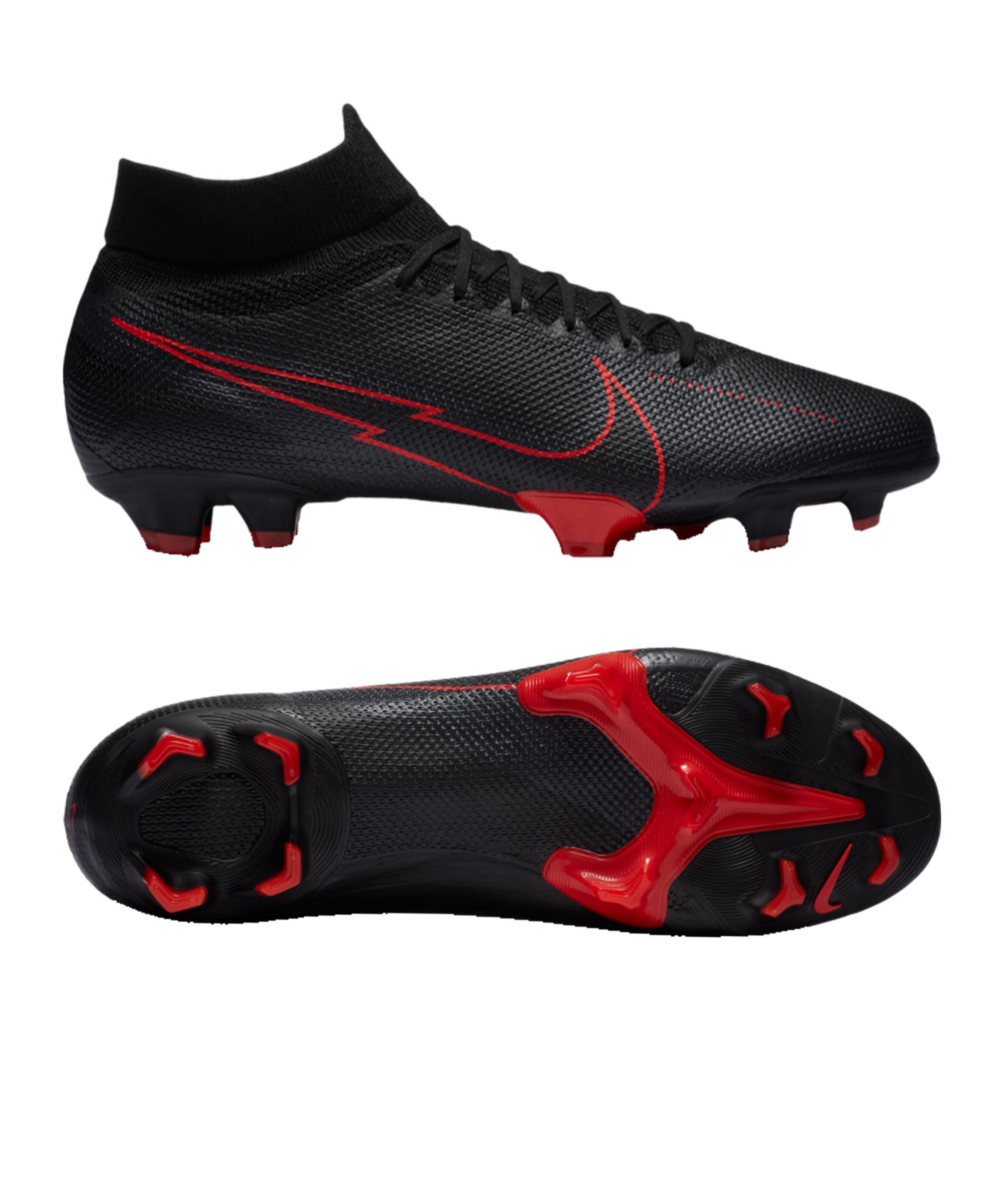 Nike Mercurial Superfly VII Black Chile Red Pro FG - Rood
