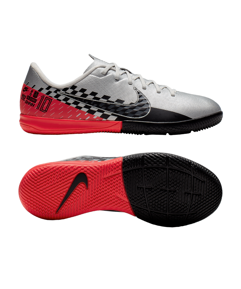 Vapor 13 Academy Njr Tf- Silver/Black/Red - Sports Gallery