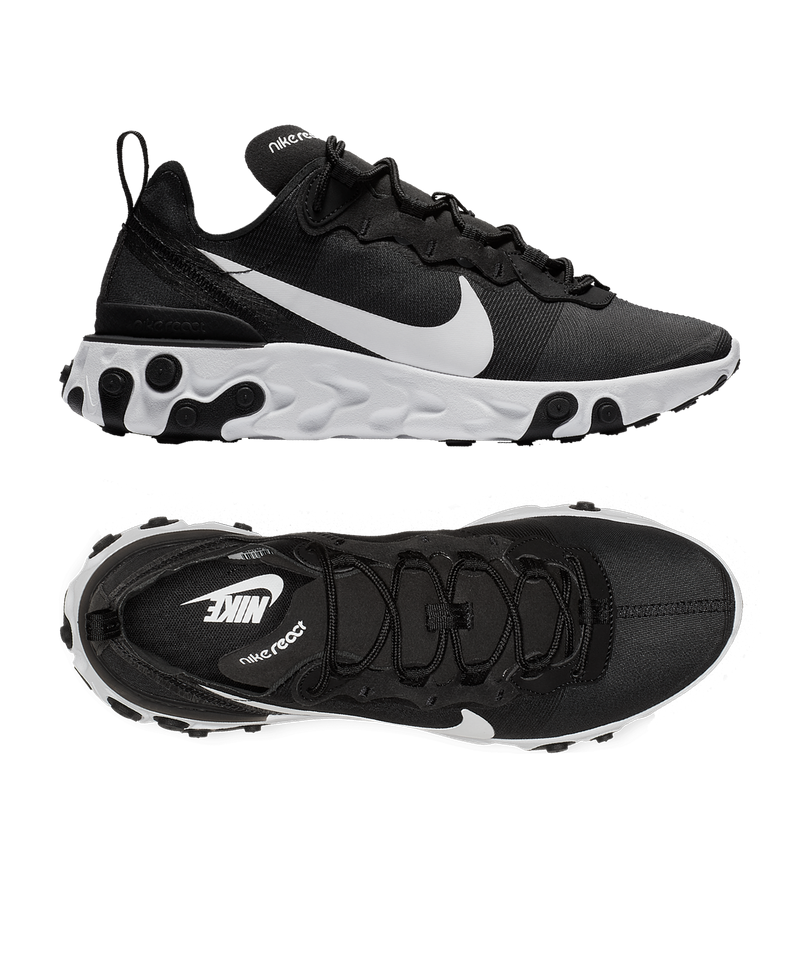 nike react element 55 women's black and white