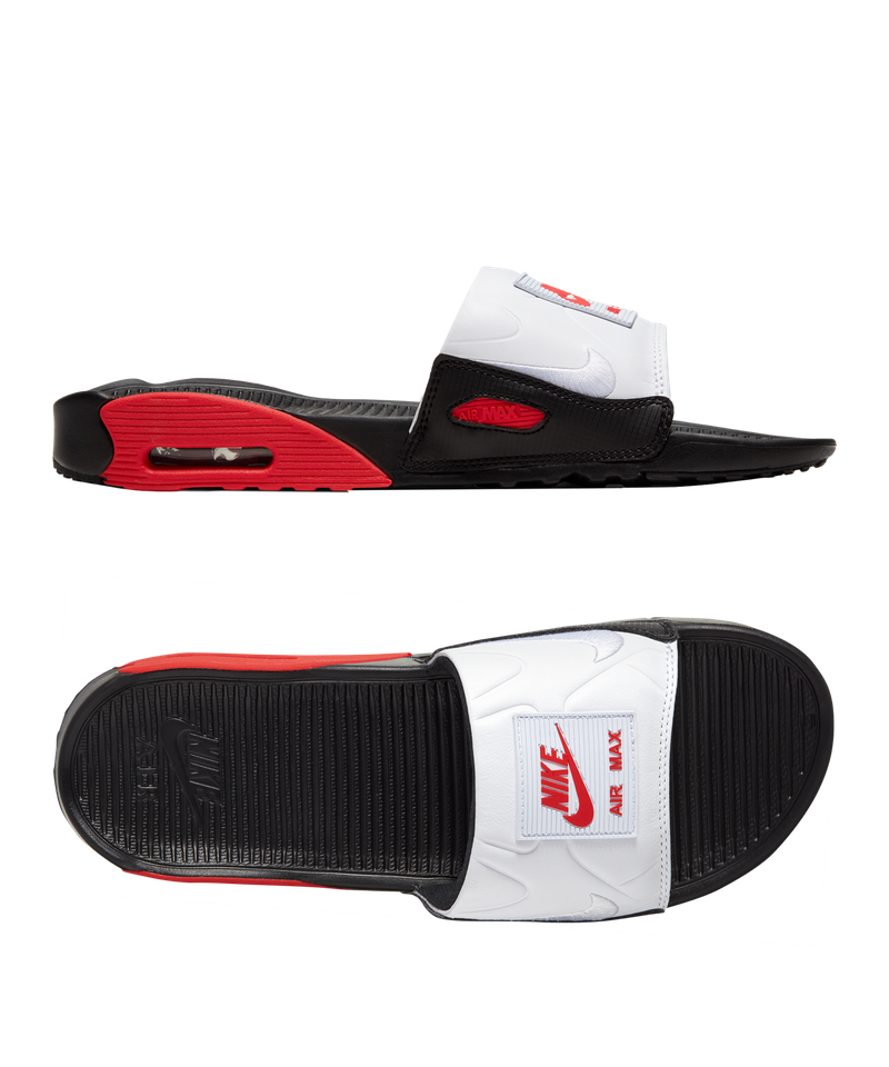 Nike Air Max 1 White, Red & Black Slide Sandals