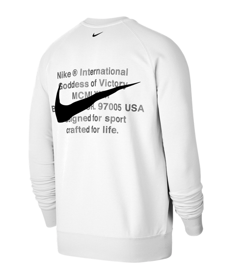 discreción Decorativo asistencia Nike Swoosh French Terry Crew Sweatshirt - Black