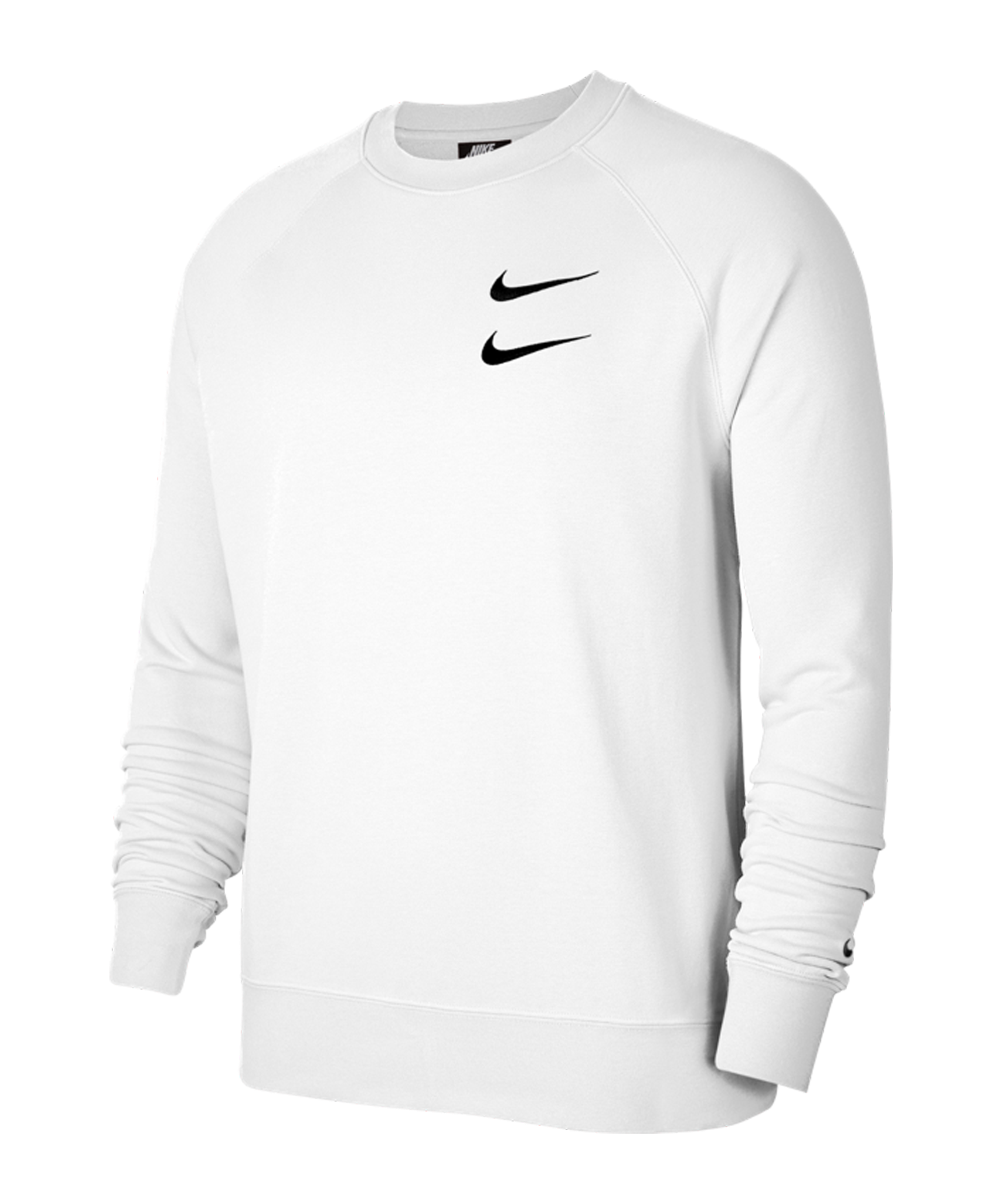 Nike Swoosh French Terry Crew Sweatshirt - Black