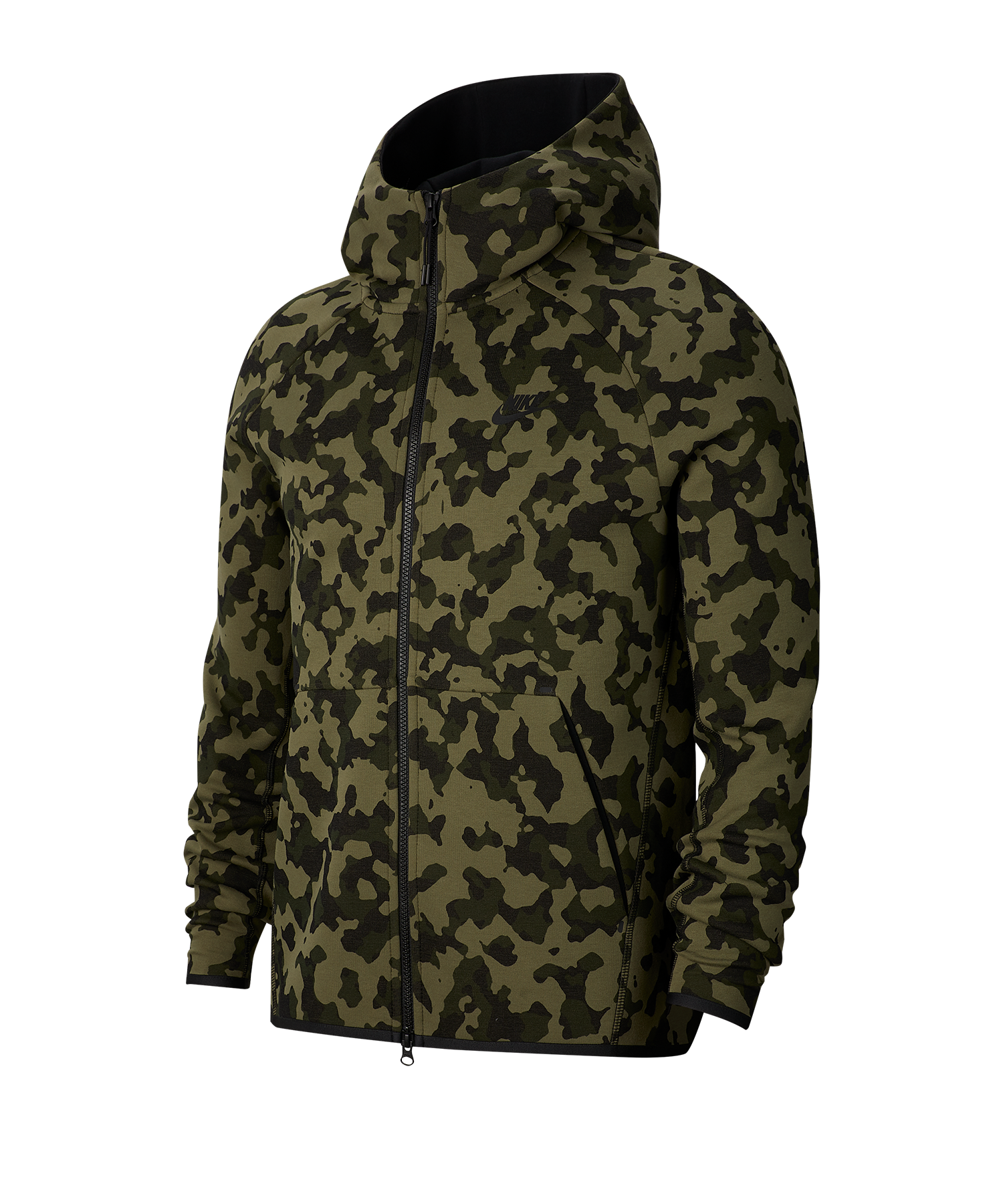 Nike Tech Fleece Camo Full Zip Hoody - Brown