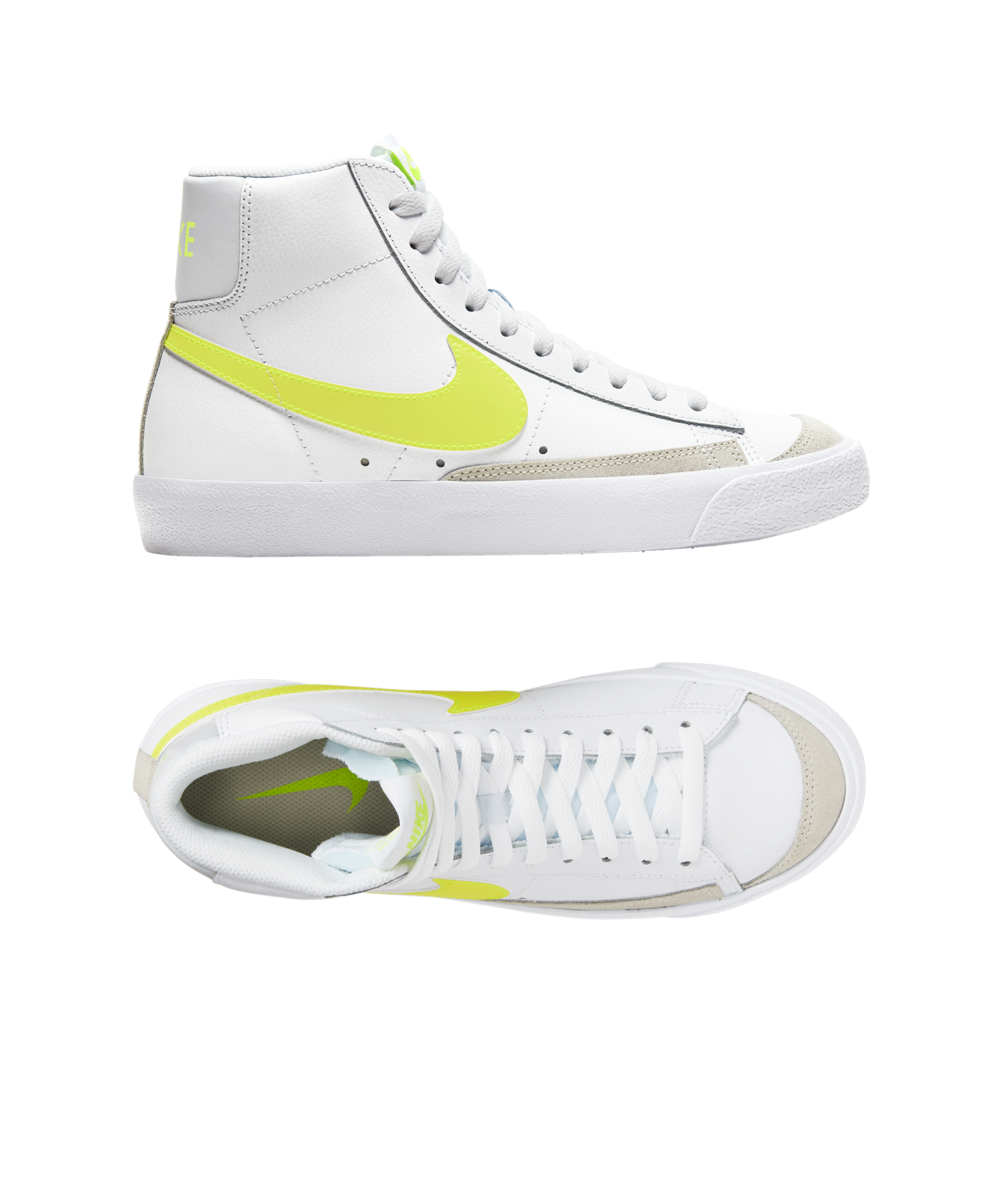 nike blazer mid 77 neon yellow