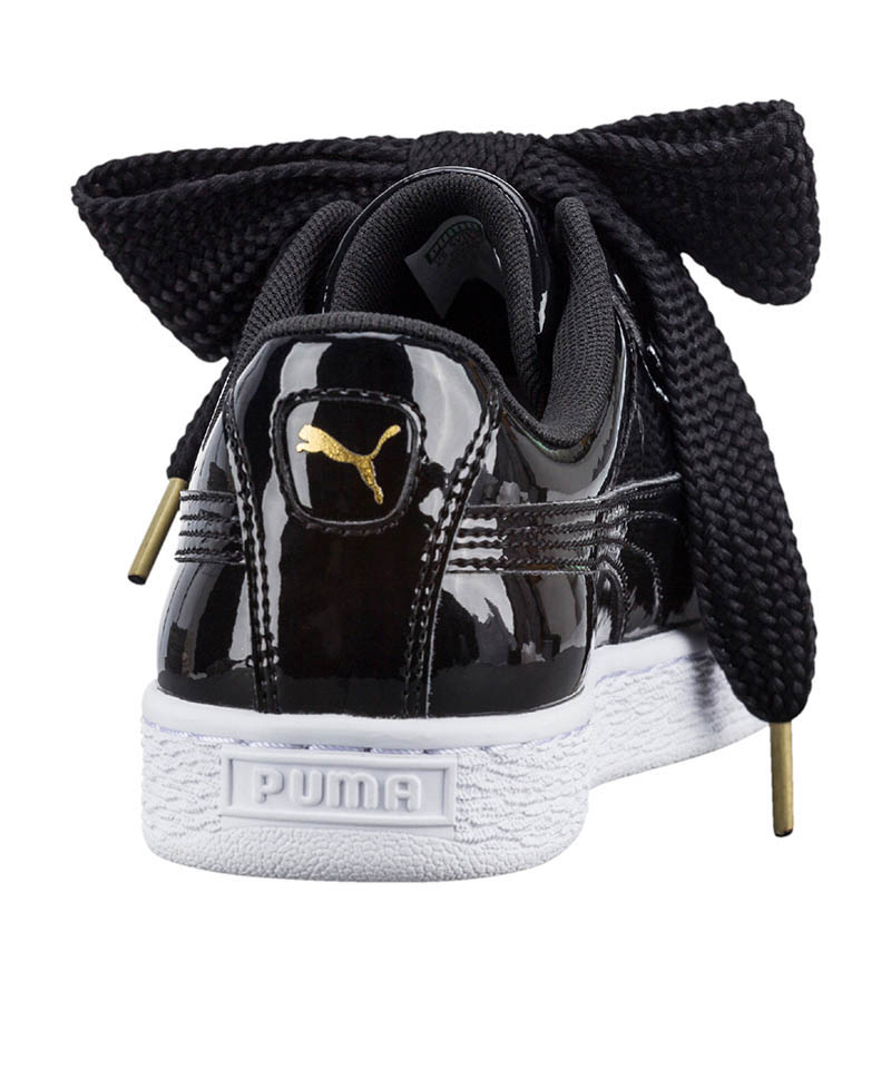 puma heart patent noir vernis