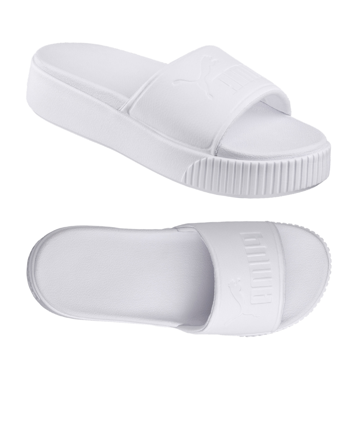 Puma platform slides white on sale