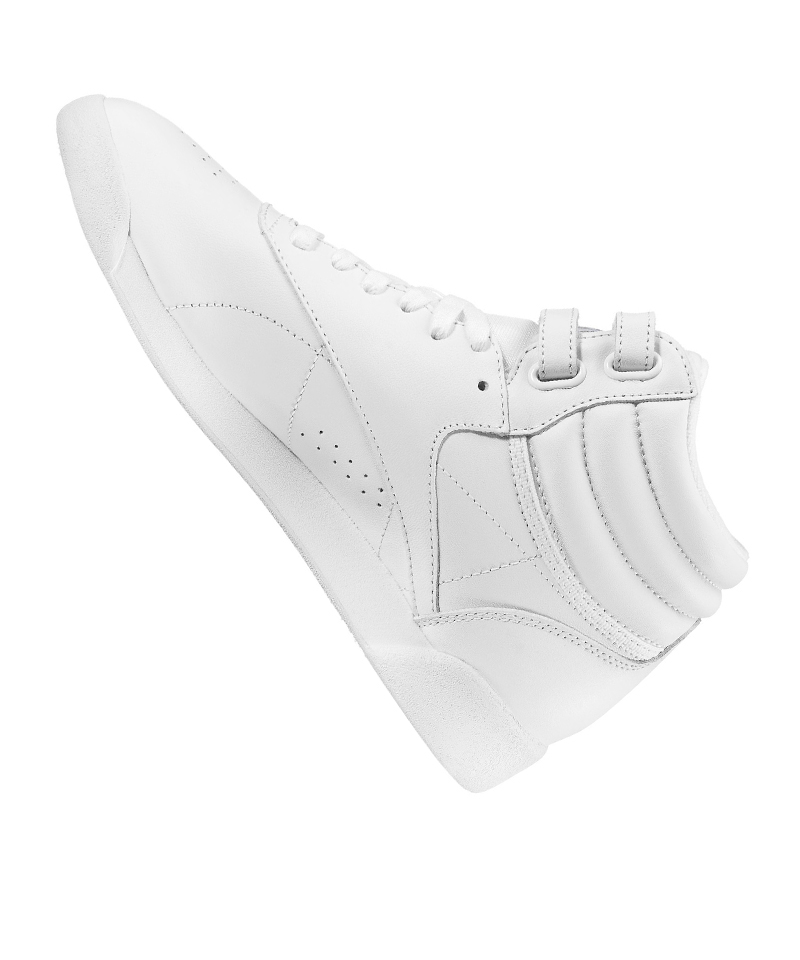 White reebok freestyle high clearance tops