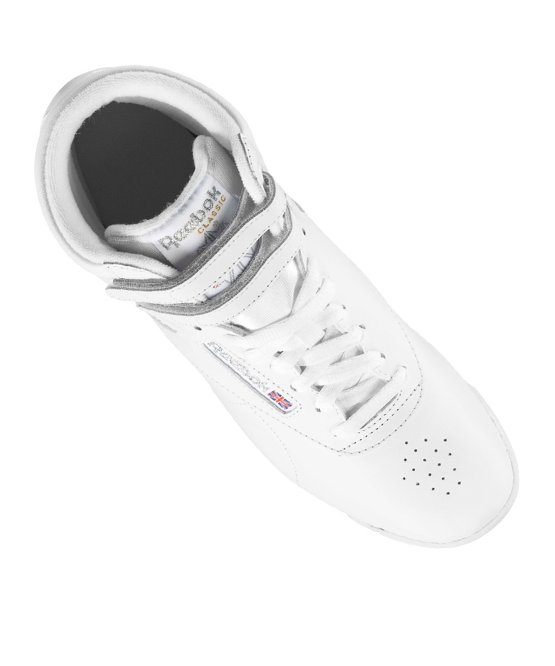 Reebok Trainers Womens Freestyle High White Silver