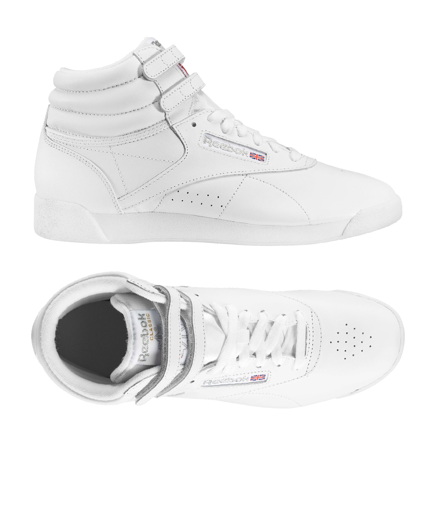 Reebok freestyle best sale hi white