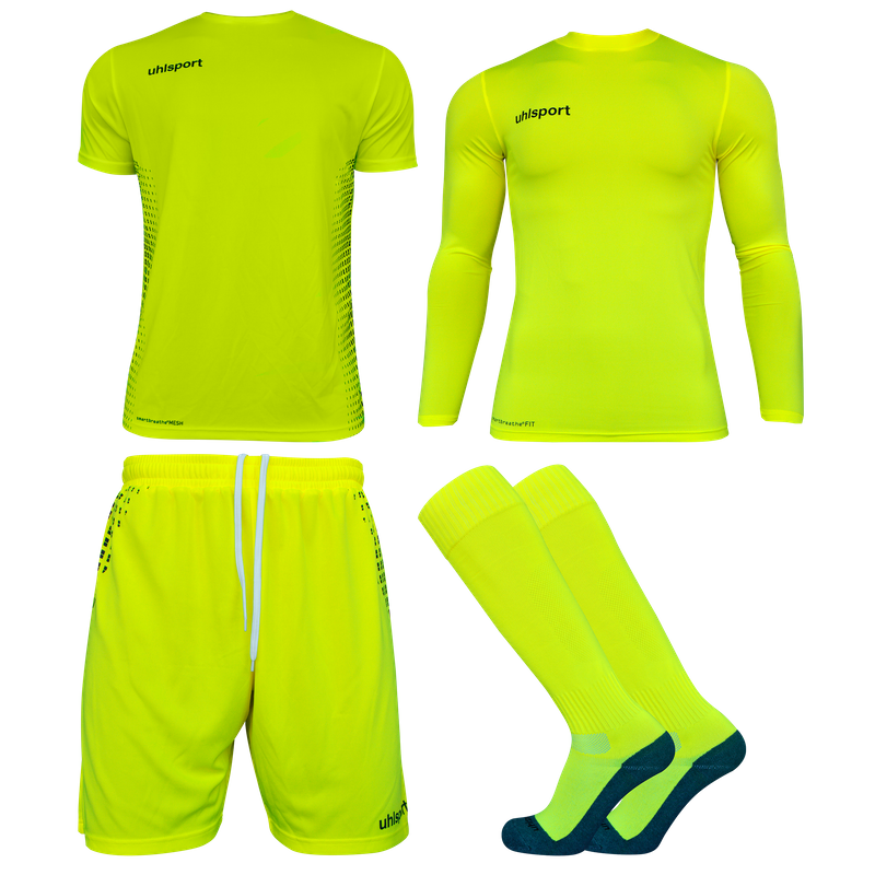 Conjunto uhlsport Goalkeeper Set Niño Fluor Yellow-Black 