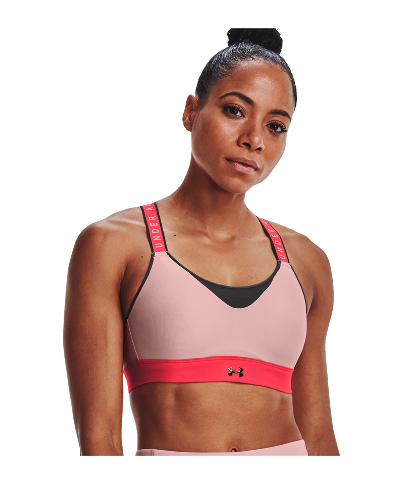 Under Armour Women's Infinity High Sports Bra, Black \ White,XL - US