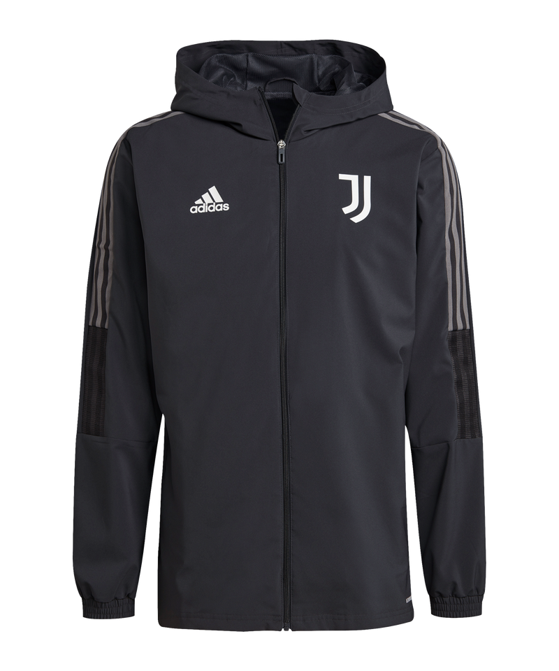 Discharge graphic Abolished adidas Juventus Turin Prematch Jacket 2021/2022 - Gray