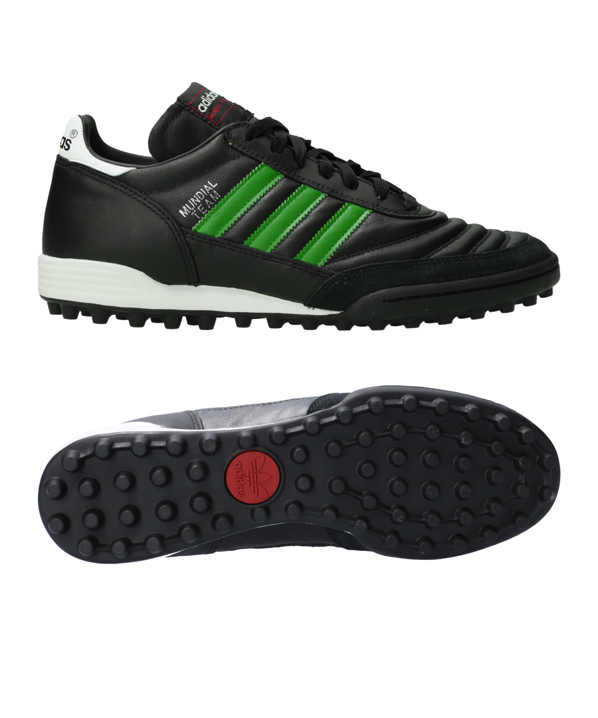 adidas Mundial Team TF Green Stripes - Black