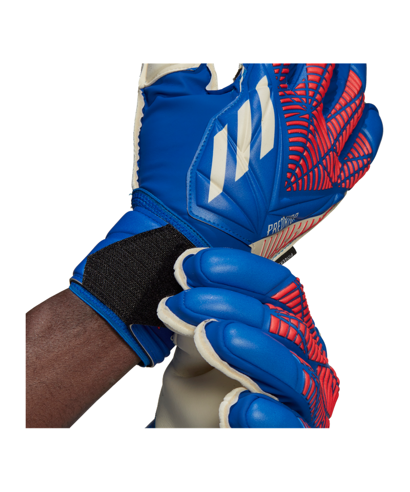 Adidas Predator Pro Fingersave Goalkeeper Gloves Sapphire Edge