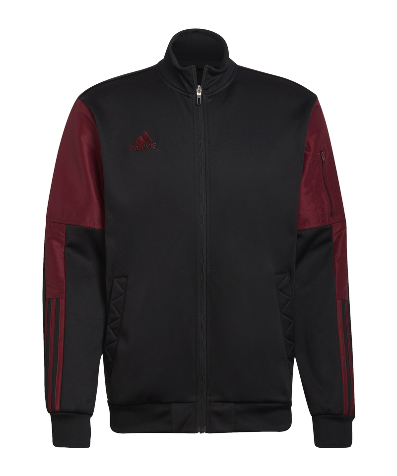 Red and black clearance adidas jacket