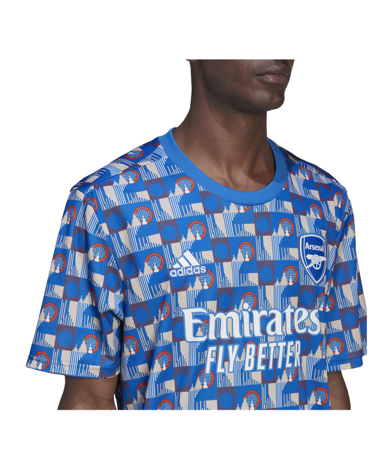 adidas Arsenal X TFL 21/22 Short Sleeve T-Shirt Blue