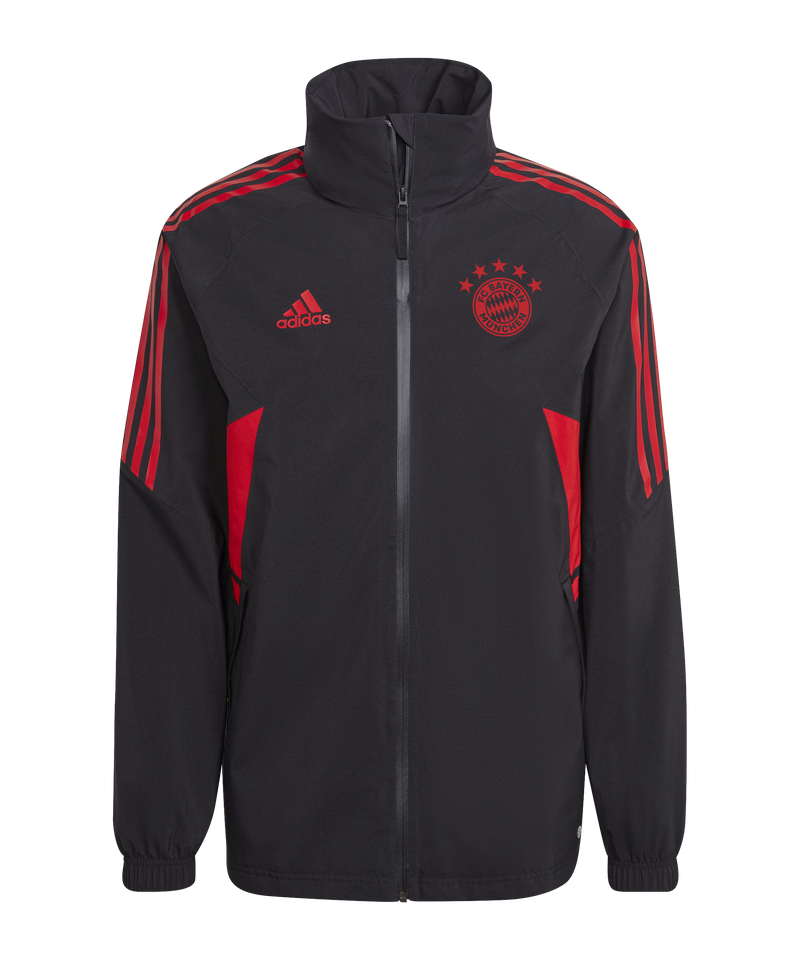 adidas FC Bayern München Rain Jacket - Black
