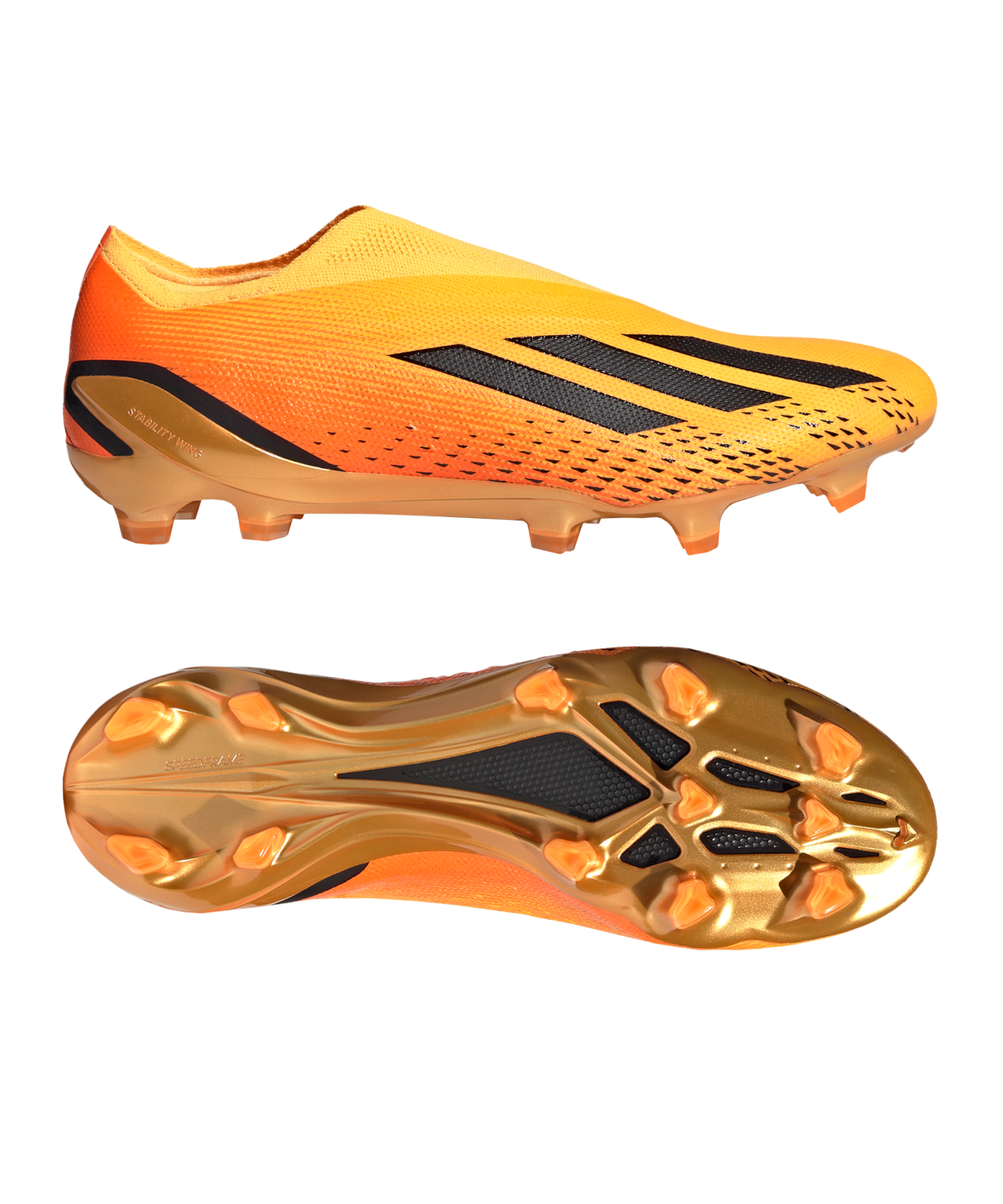 Adidas x Speedportal.3 FG - Gold/Black/Orange - Size 10